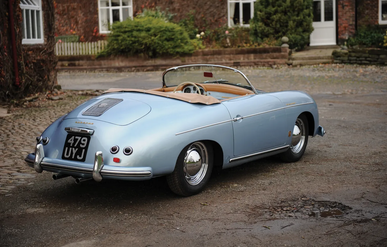 Wallpaper Porsche, 1955, 356, rear view, Porsche 356 1500 Speedster for ...