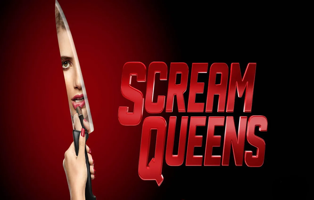 Photo wallpaper red, girl, blood, long hair, woman, face, blonde, assassin