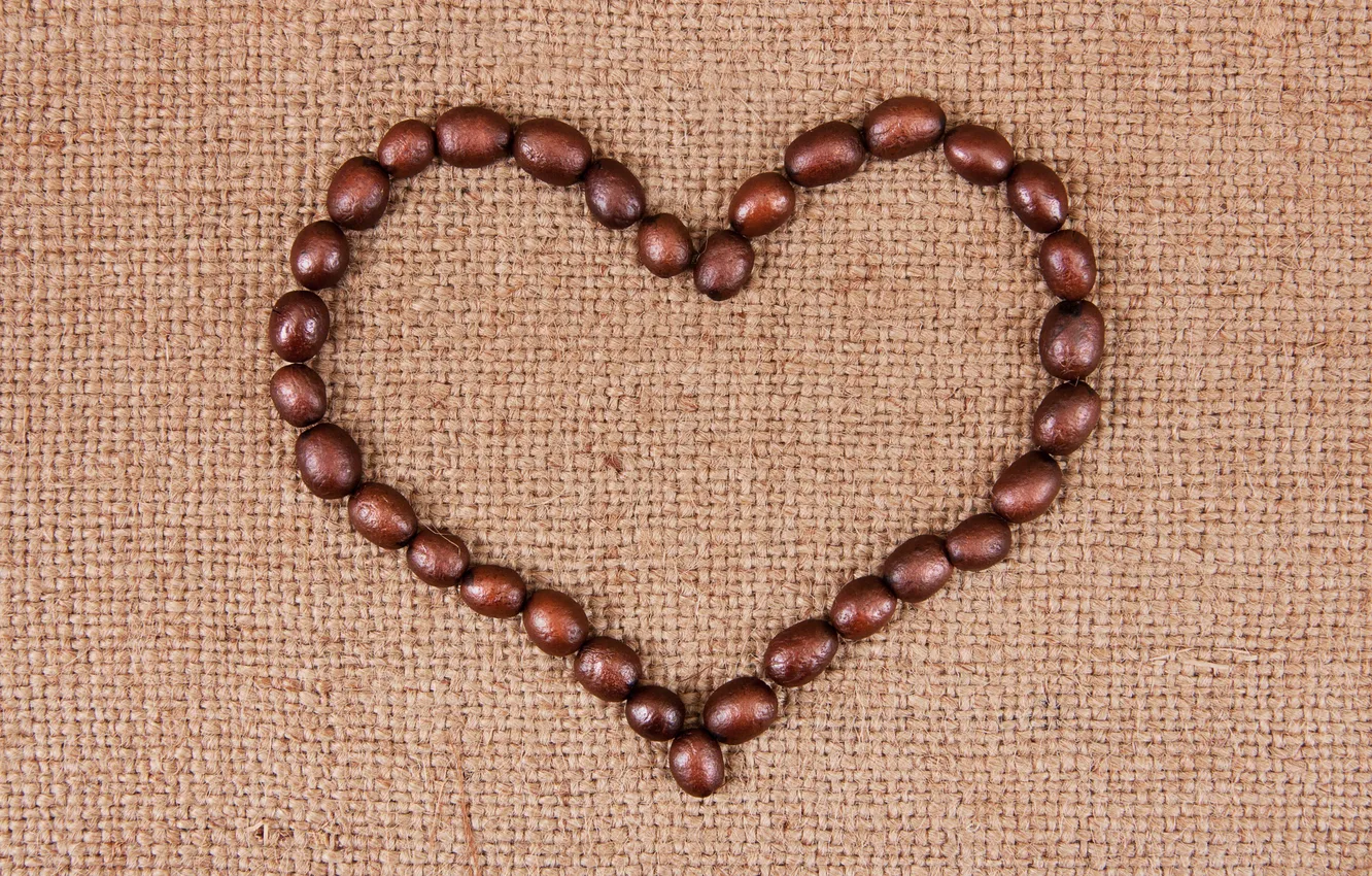 Photo wallpaper creative, heart, coffee, coffee beans