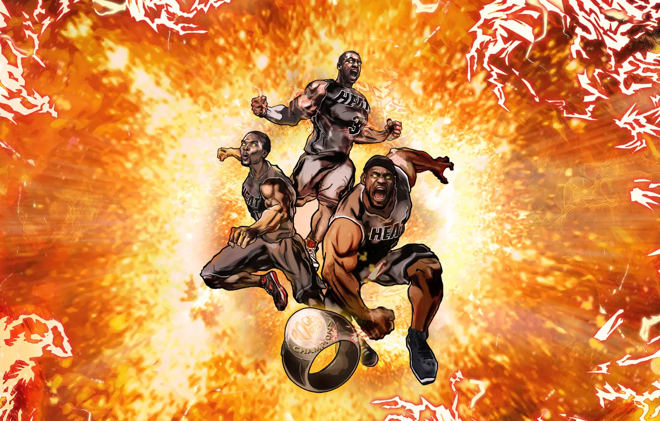 Photo wallpaper sport, Miami, Basketball, Miami, NBA, Heat, Hit