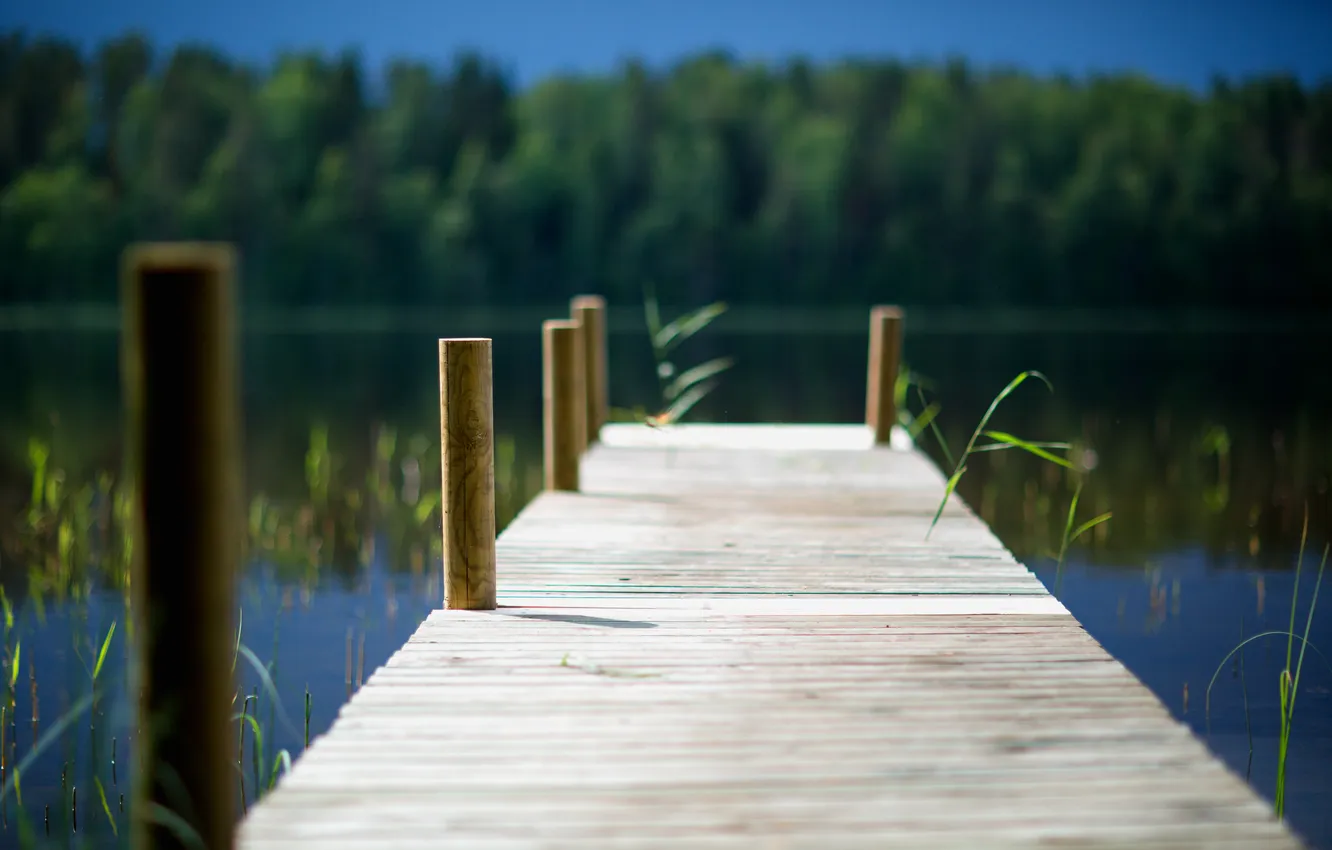 Photo wallpaper summer, water, pierce, track