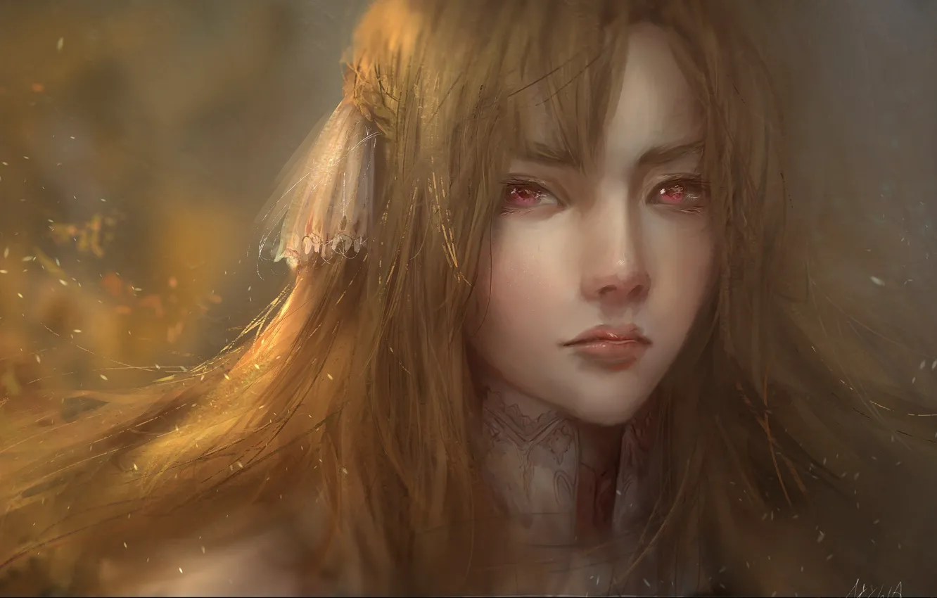 Photo wallpaper look, girl, face, portrait, art, Asuna Yuuki, Asuna Yuuki, Sword Art Online: Alicization