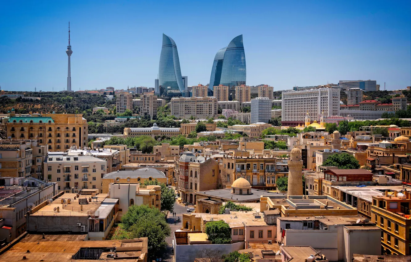 Photo wallpaper building, home, Azerbaijan, Baku