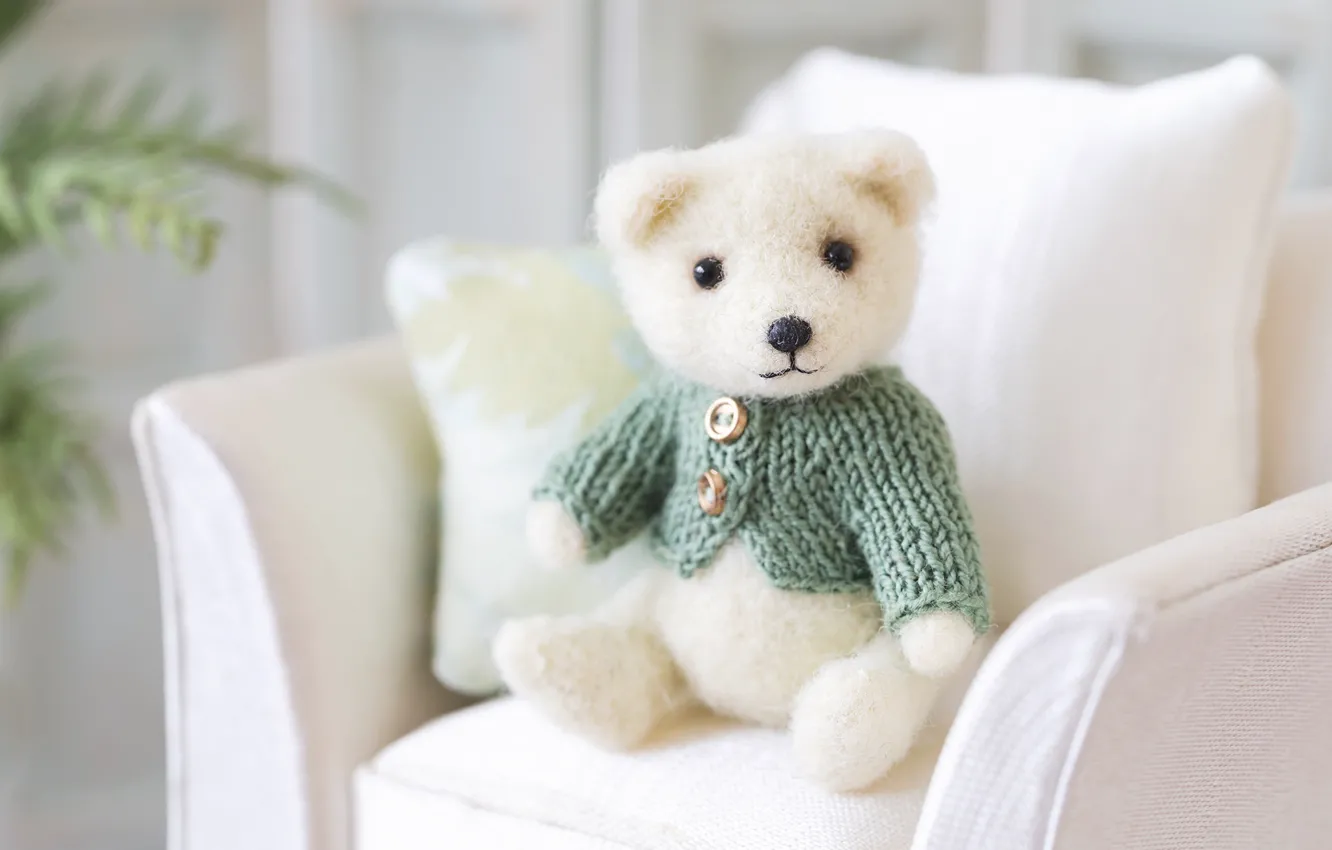 Photo wallpaper toy, chair, bear, bear