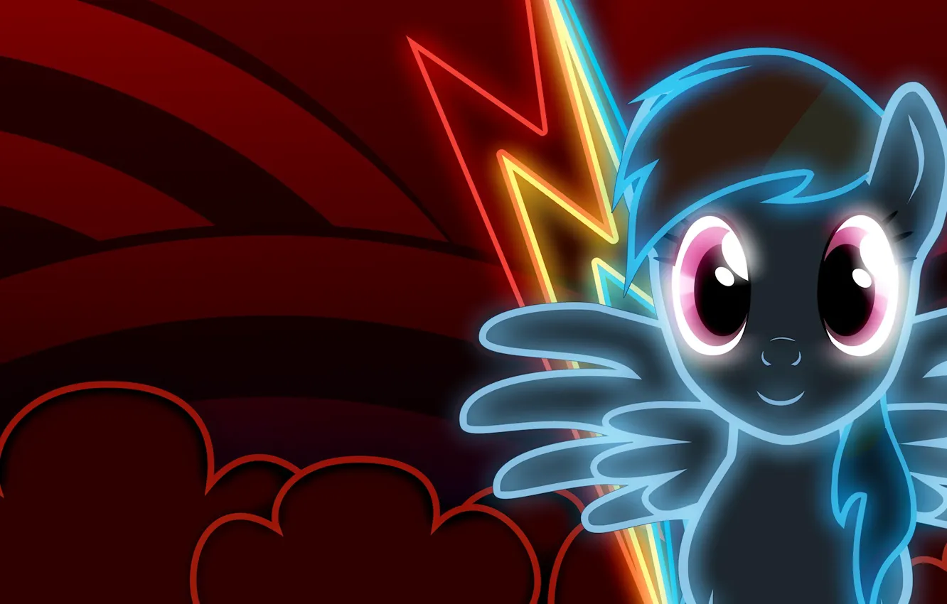 Photo wallpaper line, rainbow, neon, rainbow, Line, lines, Neon, My Little Pony
