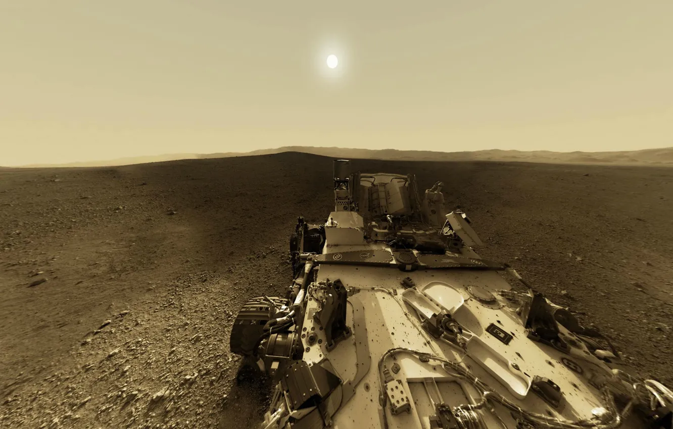 Photo wallpaper NASA, sun, Mars, Curiosity
