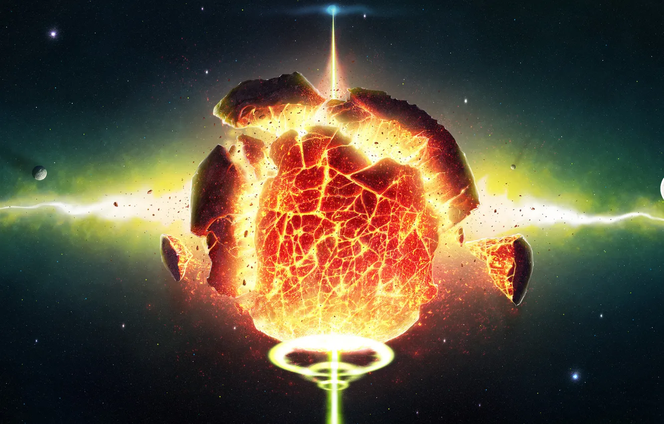 Photo wallpaper planet, the rift, Forbidden Words