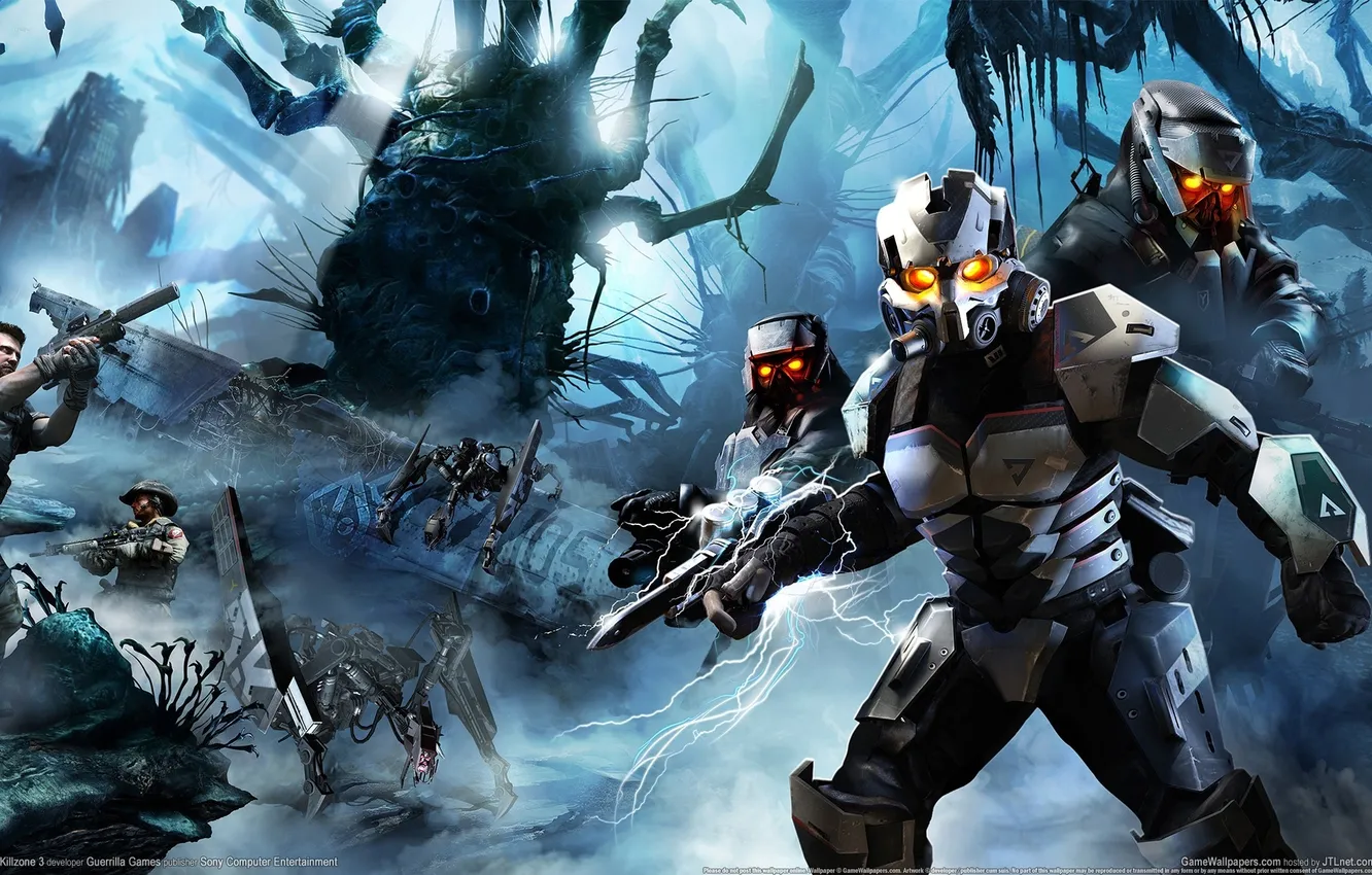 Photo wallpaper machine, Killzone 3, Warriors, Guerrilla Games, Killzon 3, Boca