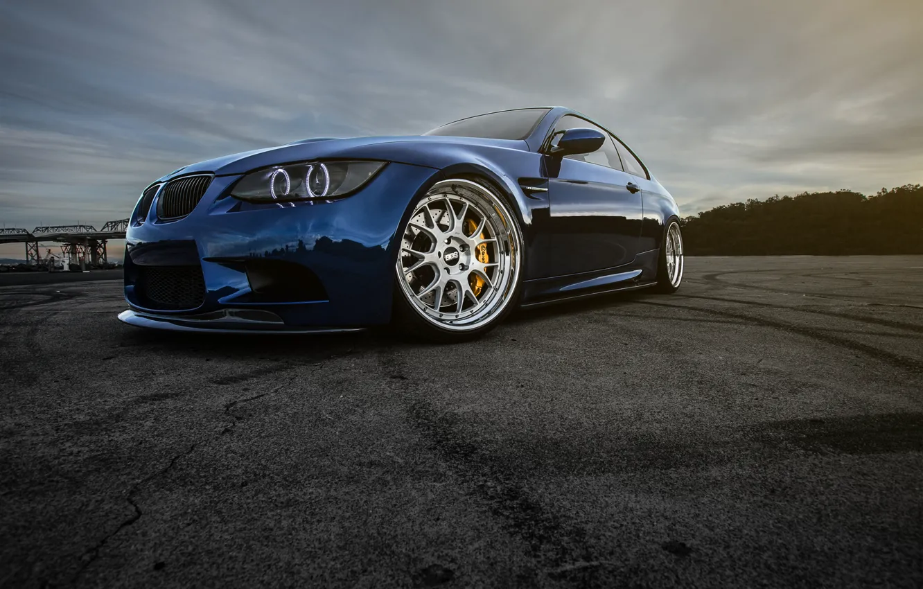 Photo wallpaper BMW, Blue, E92, Terry, LeMans, Lau's