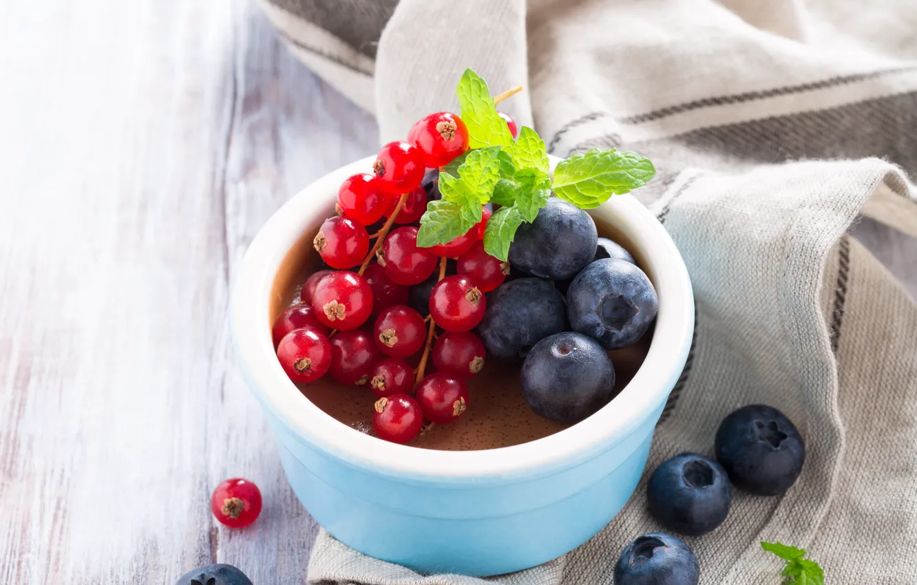 Photo wallpaper berries, chocolate, sweet, dessert, Iryna Melnyk