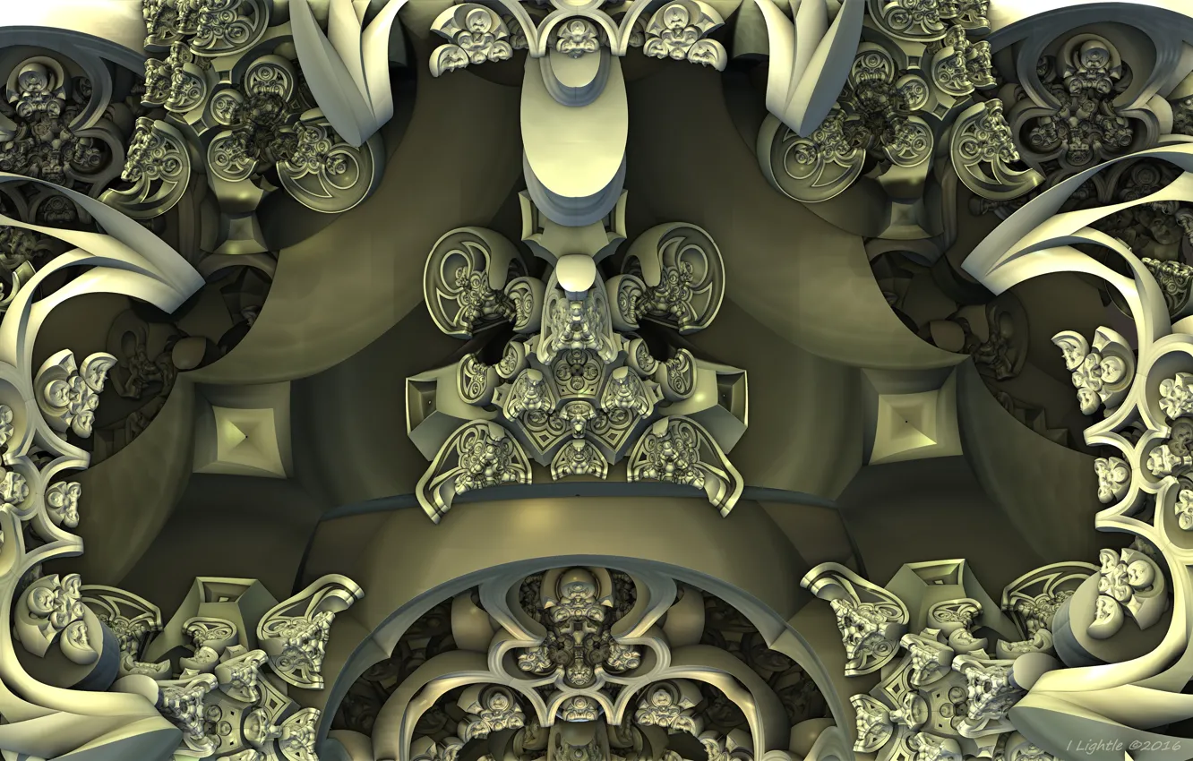 Photo wallpaper curls, form, 3D graphics