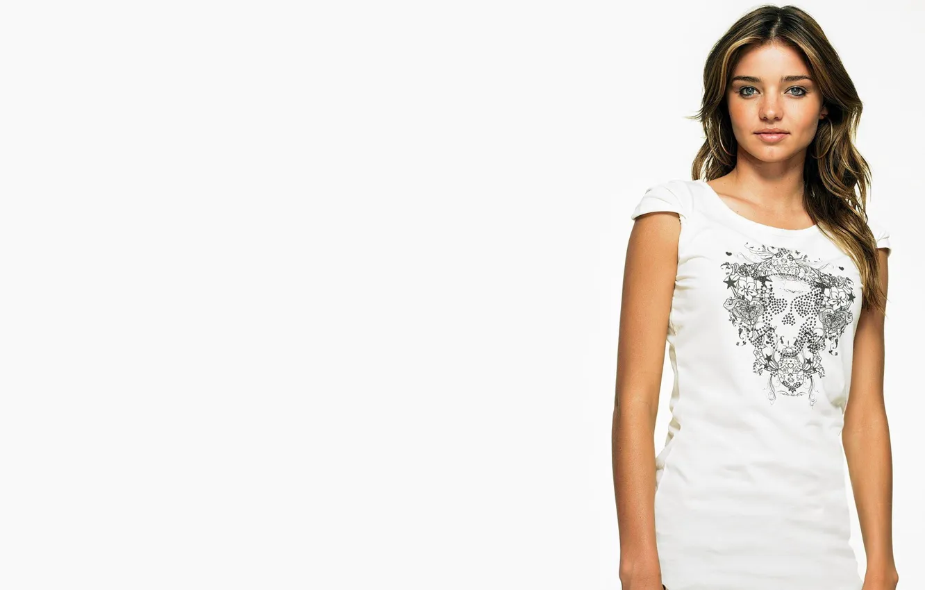 Photo wallpaper model, white background, brown hair, Victoria's Secret Angels, Miranda Kerr, Miranda Kerr