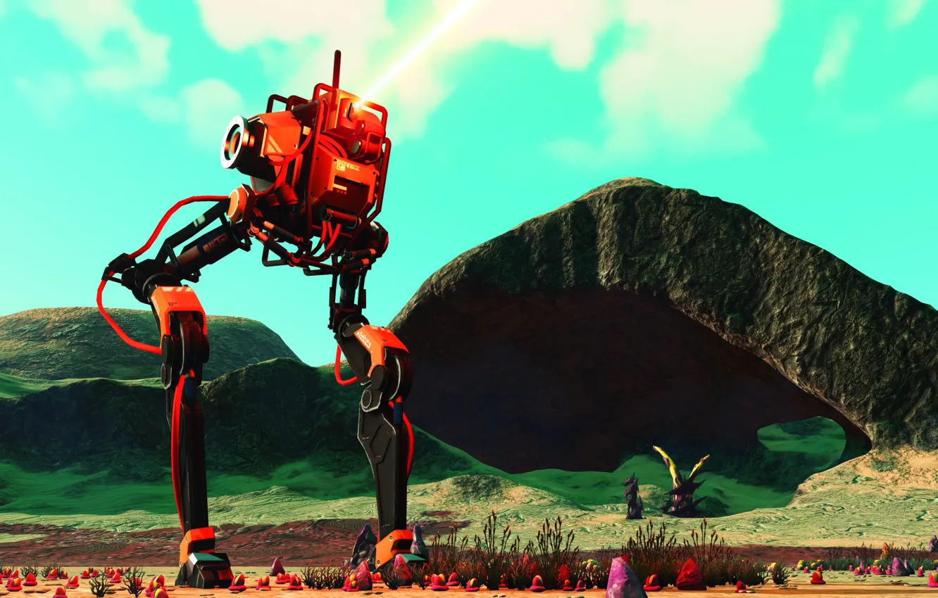 Photo wallpaper fiction, robot, No Man's Sky