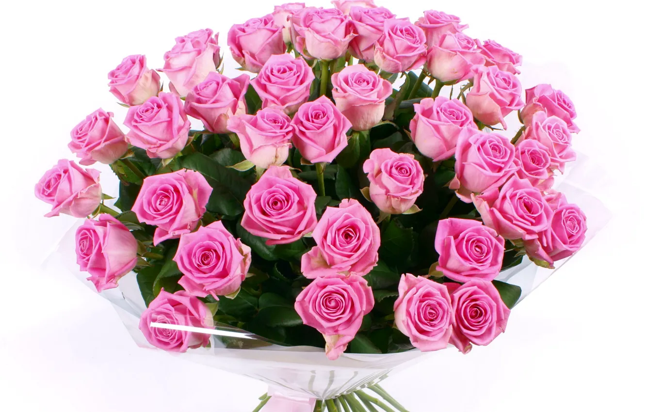 Photo wallpaper flower, flowers, roses, bouquet, pink, beautiful