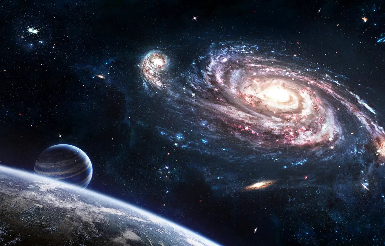 Photo wallpaper space, The universe, Earth