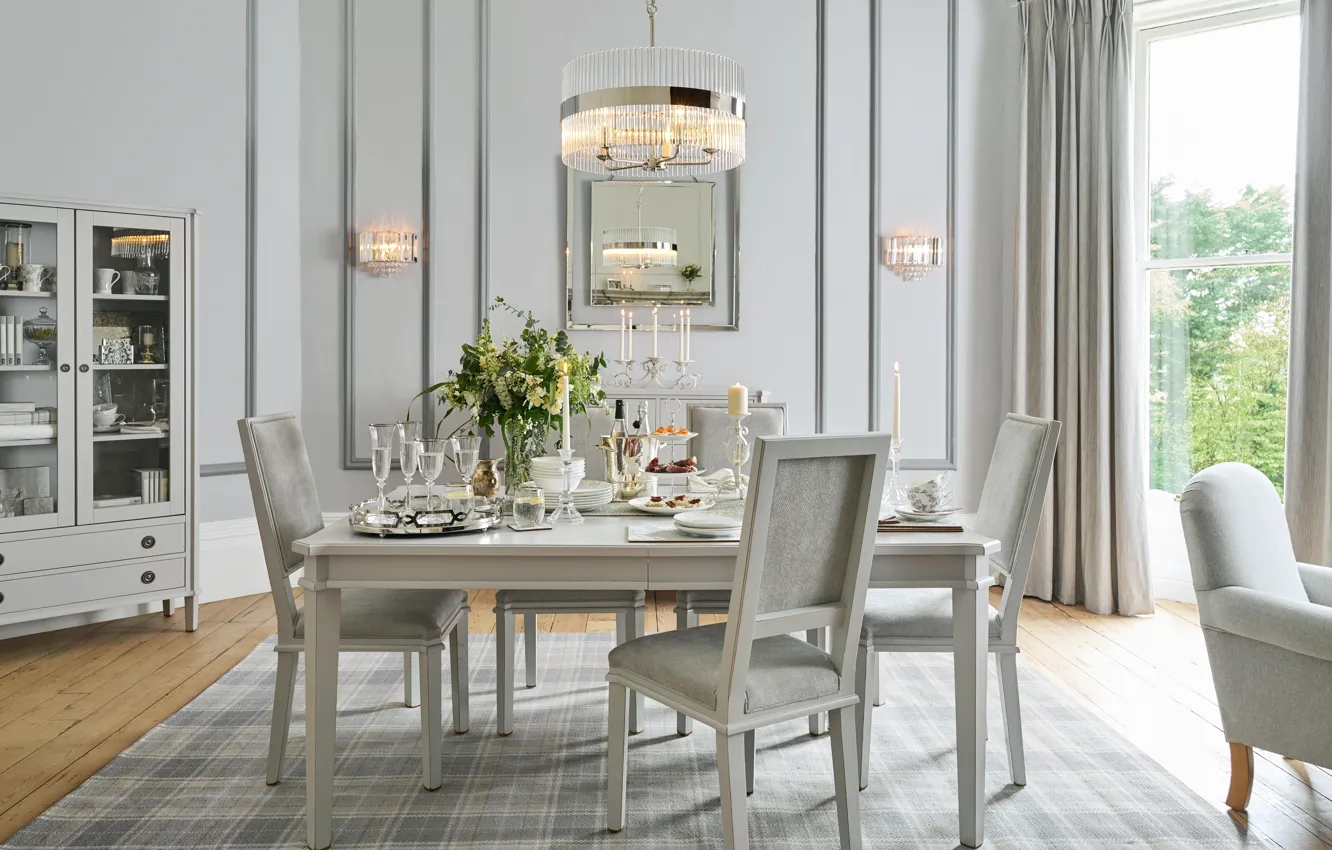 Photo wallpaper design, style, room, interior, dining room