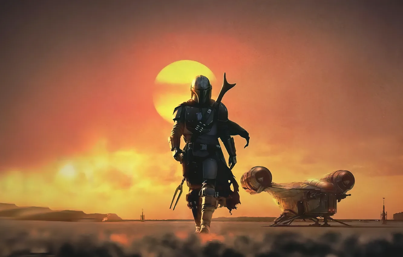 Photo wallpaper Star Wars, Disney, sci-fi, Pedro Pascal, mandalorian