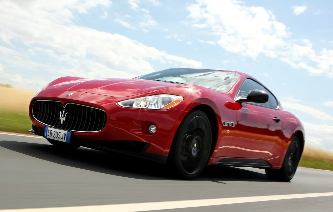Photo wallpaper road, auto, Maserati, speed, GranTurismo S, MC Sport Line