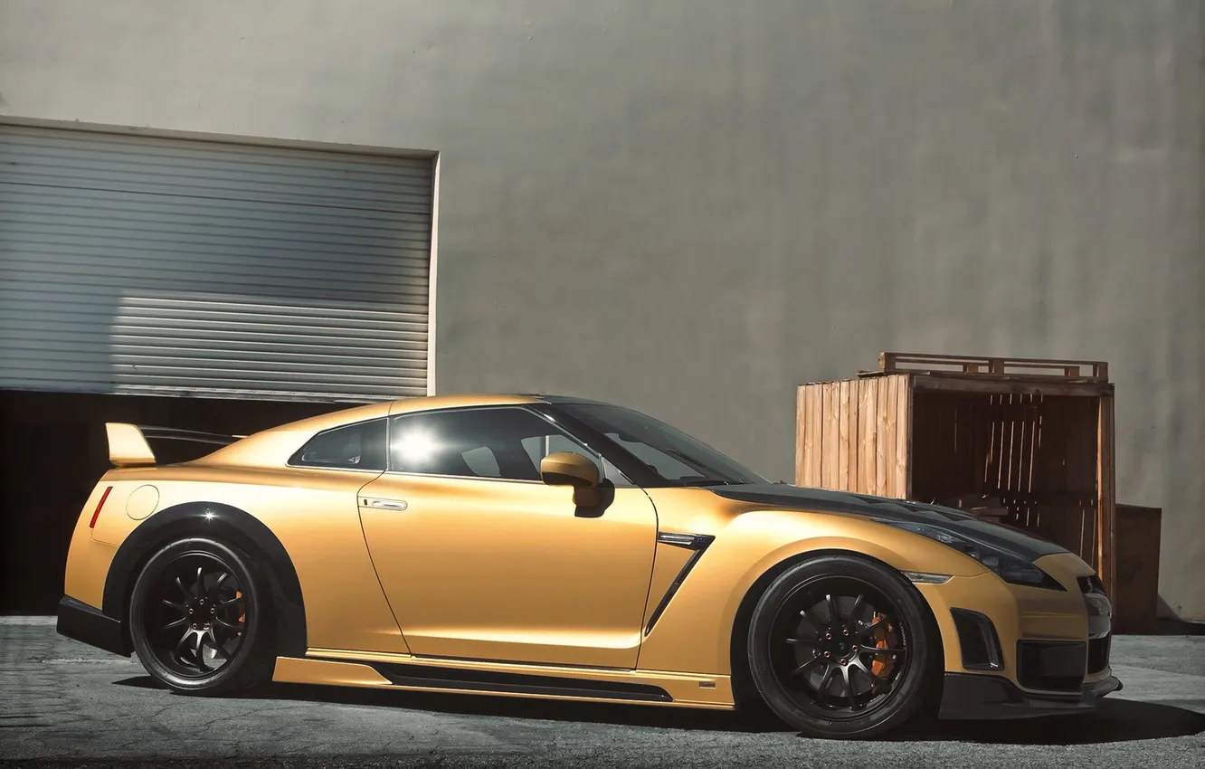 Photo wallpaper machine, auto, tuning, garage, GTR, Nissan
