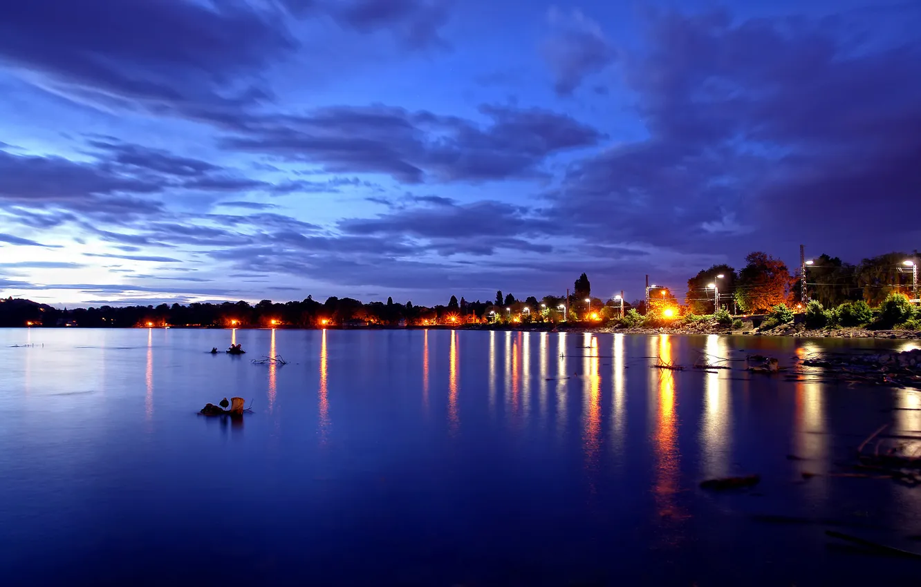 Photo wallpaper water, landscape, the city, photo, Wallpaper, home