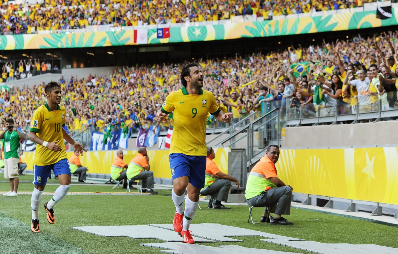 Photo wallpaper football, Brazil, Nike, Football, Goal, Brasil, Neymar, Striker