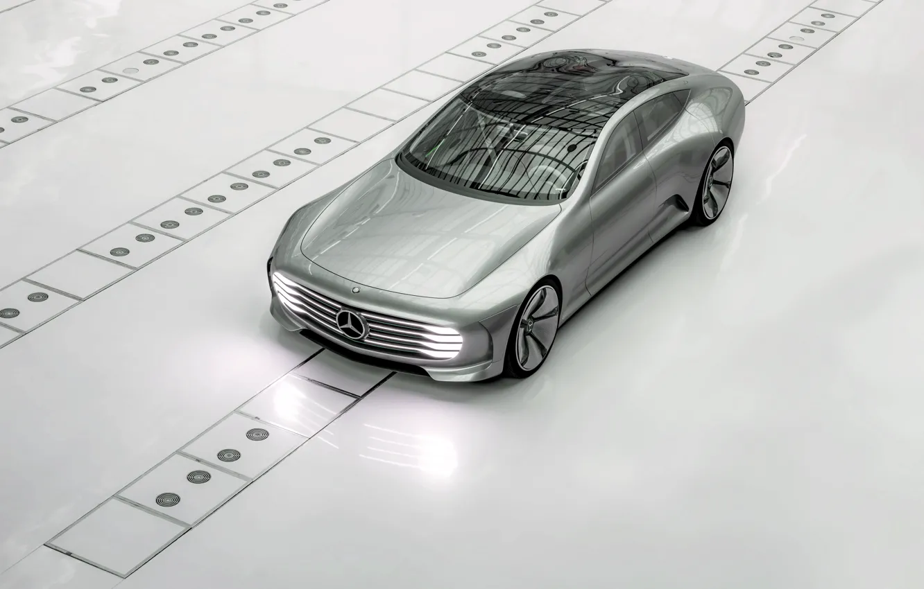 Photo wallpaper light, reflection, Mercedes-Benz, top, 2015, Intelligent Aerodynamic Automobile, Concept IAA