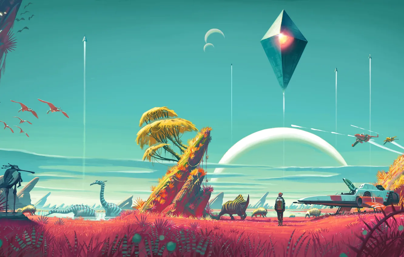 Photo wallpaper the sky, fiction, No Man’s Sky