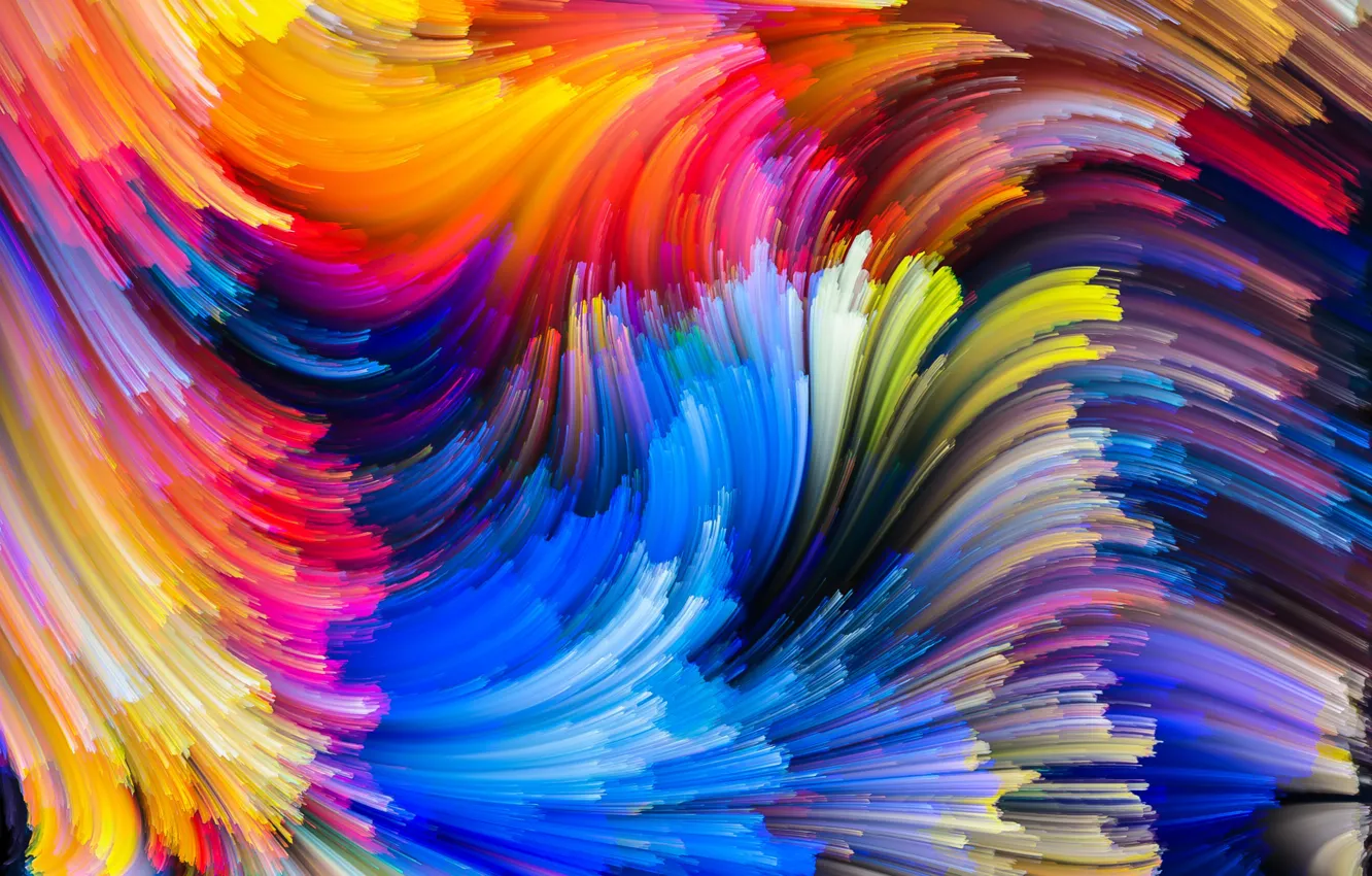 Photo wallpaper colors, colorful, abstract, rainbow, splash, painting