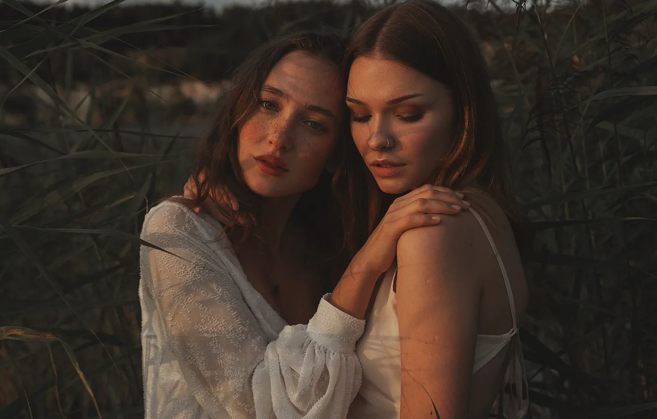 Photo wallpaper girl, freckles, a couple, girlfriend, Vlad Popov, Ekaterina Chebunina, Adele Izmailova