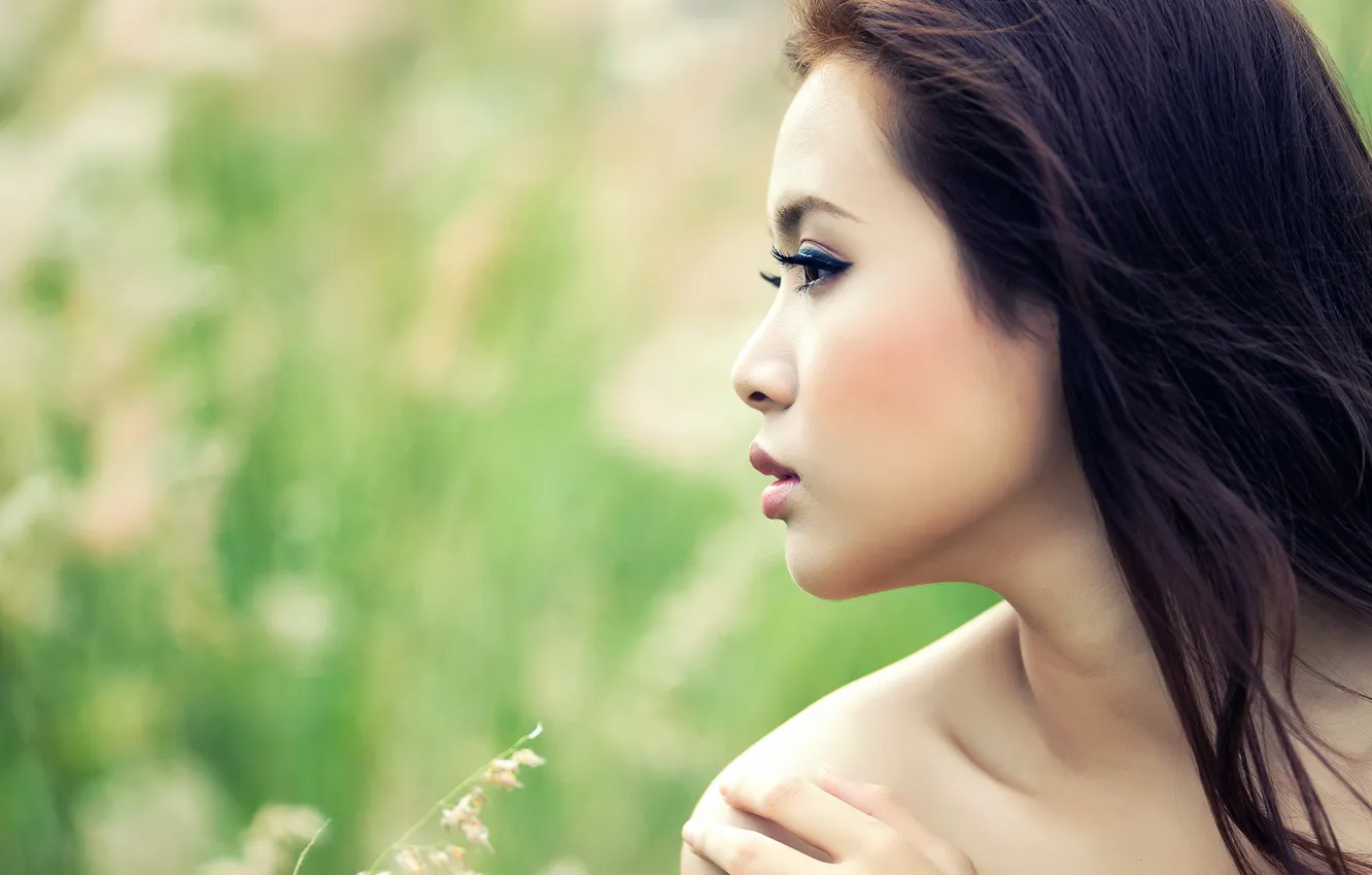 Photo wallpaper summer, girl, Asian