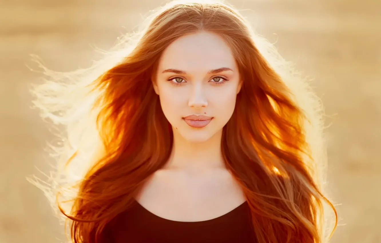 Photo wallpaper look, lighting, Lena, natural light, Golden curls