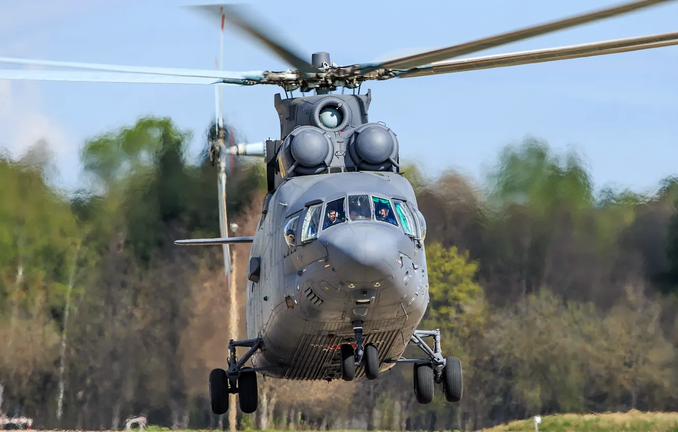 Photo wallpaper Halo, Helicopter, Multipurpose, Russian, MI-26, Vladislav Perminov, Transport