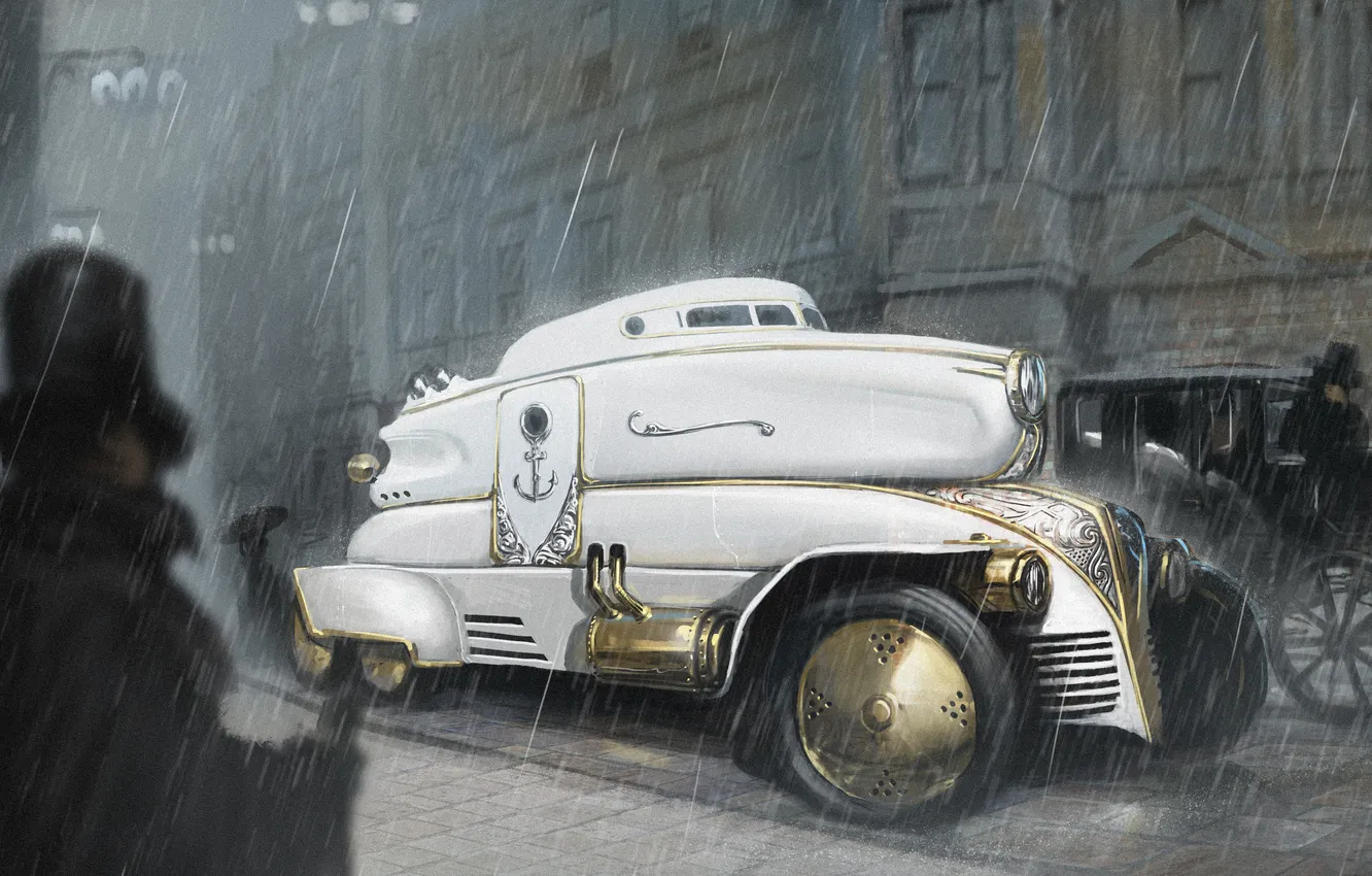 Photo wallpaper auto, rain, coach, admiral car, Raveneau Pierre, by Asahisuperdry