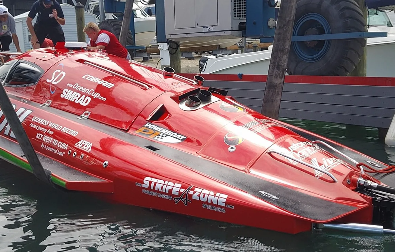 Photo wallpaper race, boat, speed
