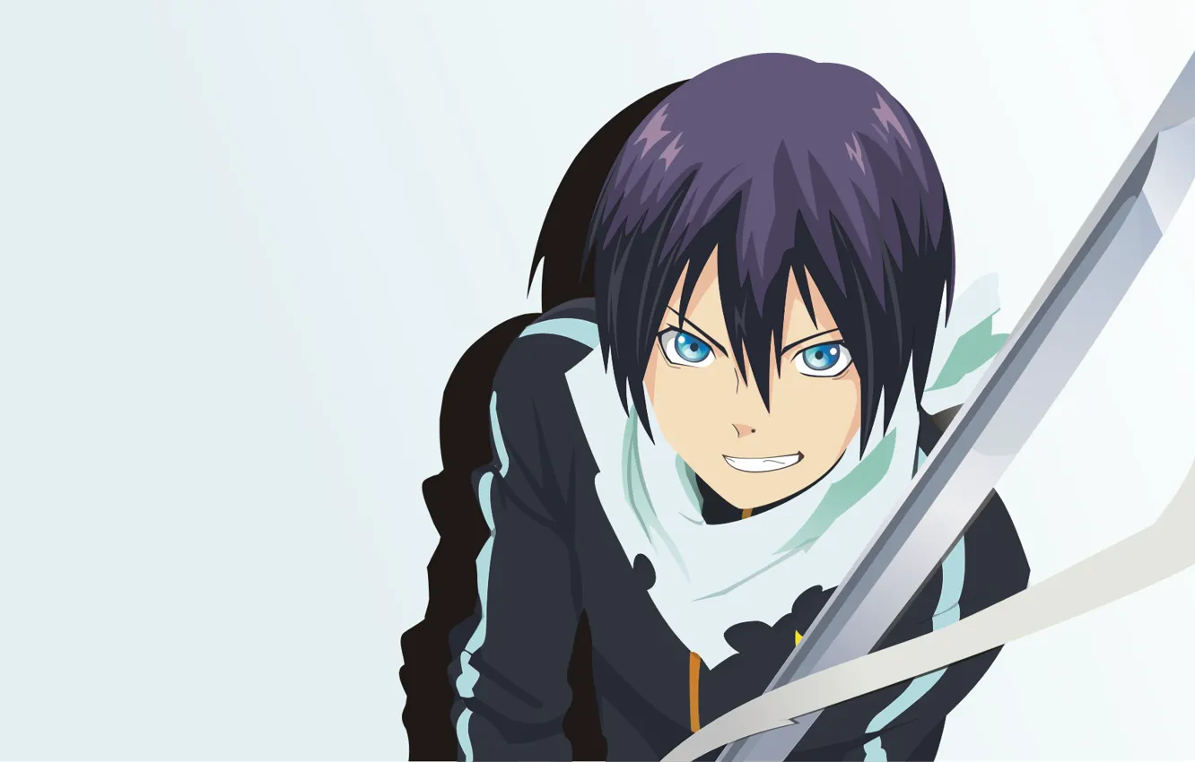 Photo wallpaper background, sword, guy, A Homeless God, Yato, Noragami, Yato
