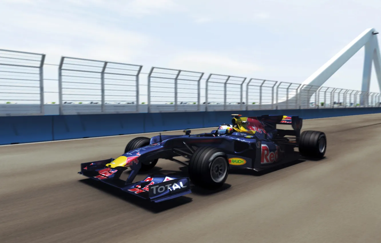 Photo wallpaper bridge, the car, red bull rb6