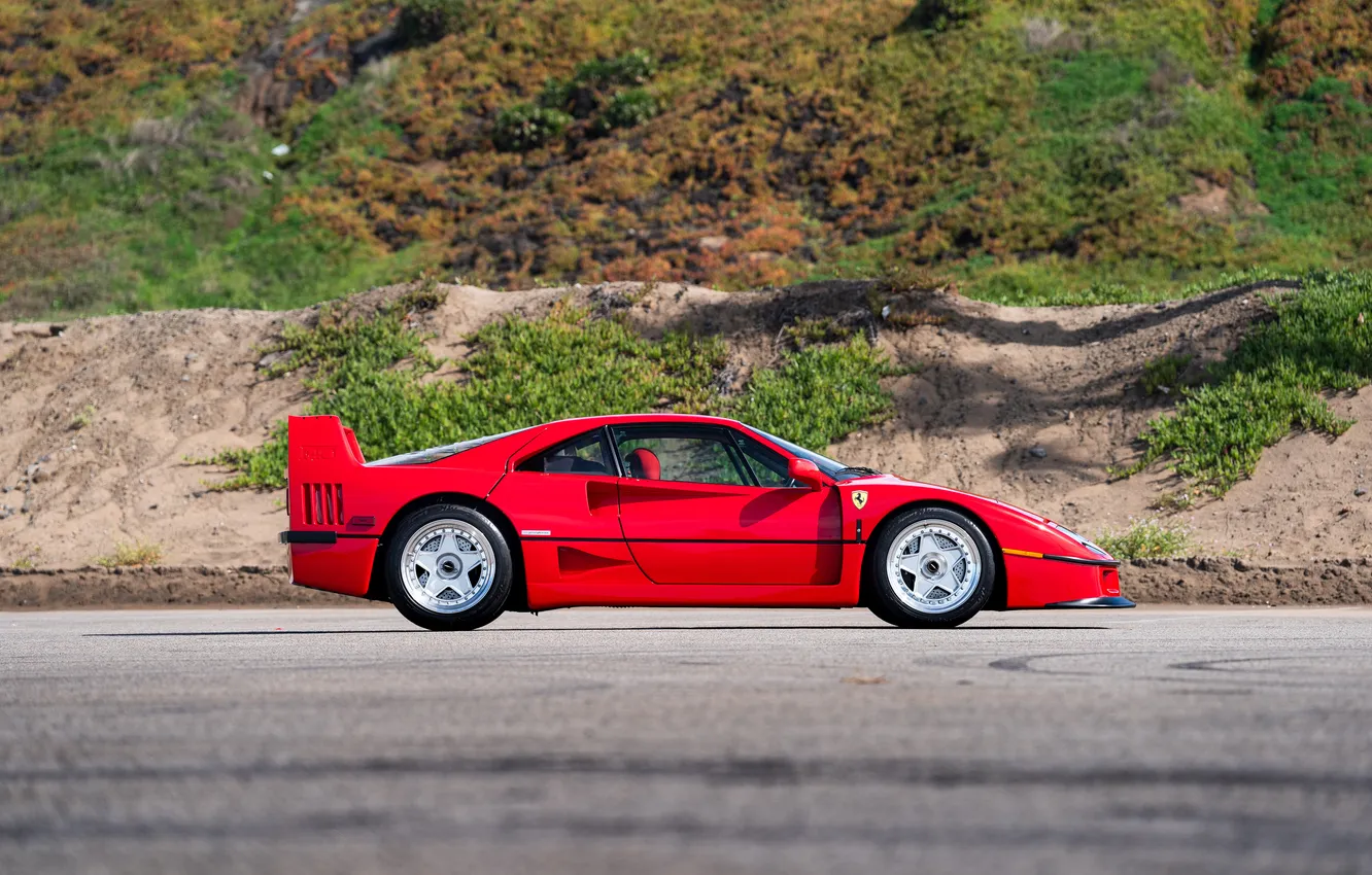 Photo wallpaper Ferrari, F40, 1990, Ferrari F40