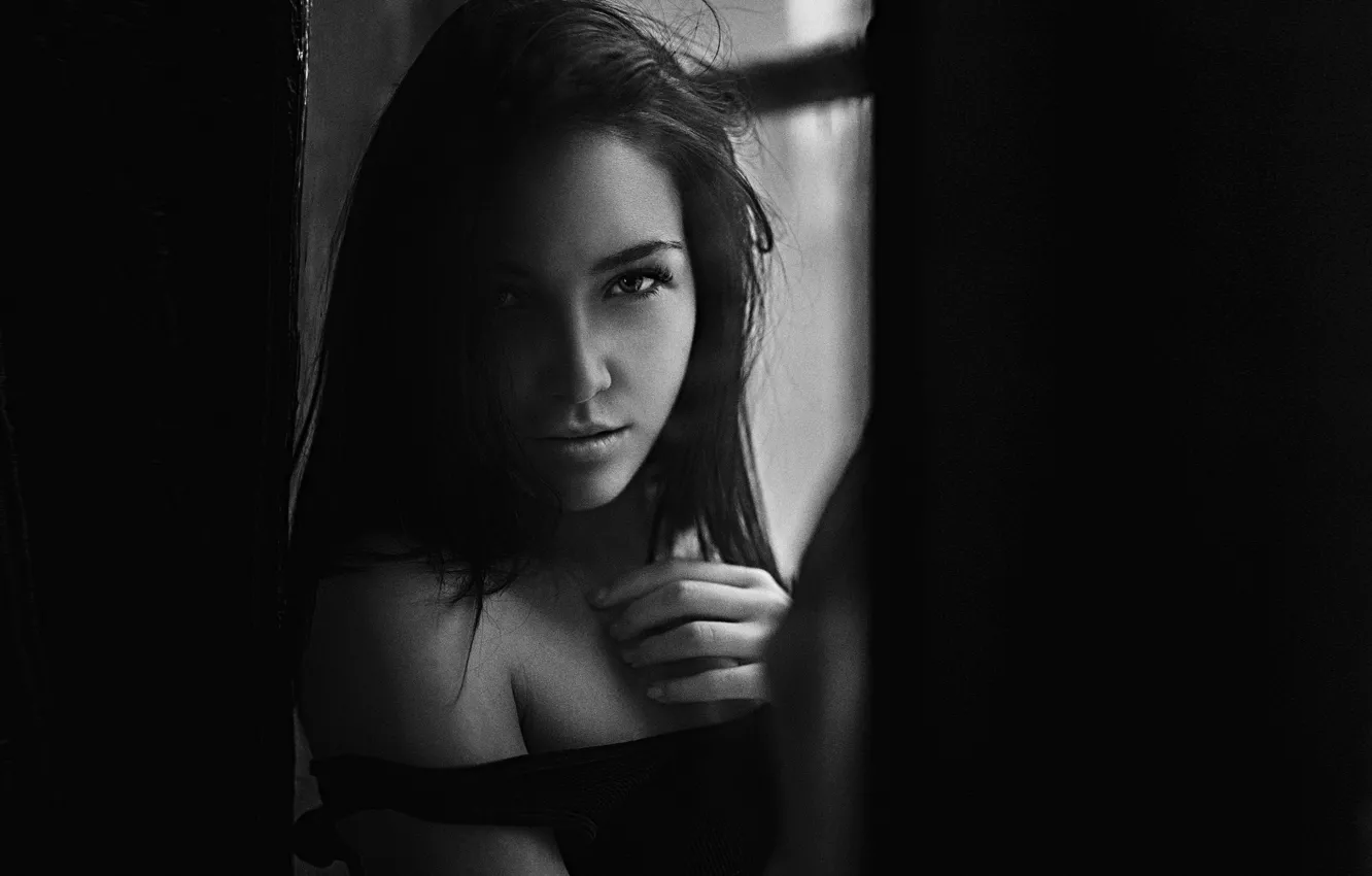 Photo wallpaper look, portrait, Inna, George Chernyadev, Behind the glass