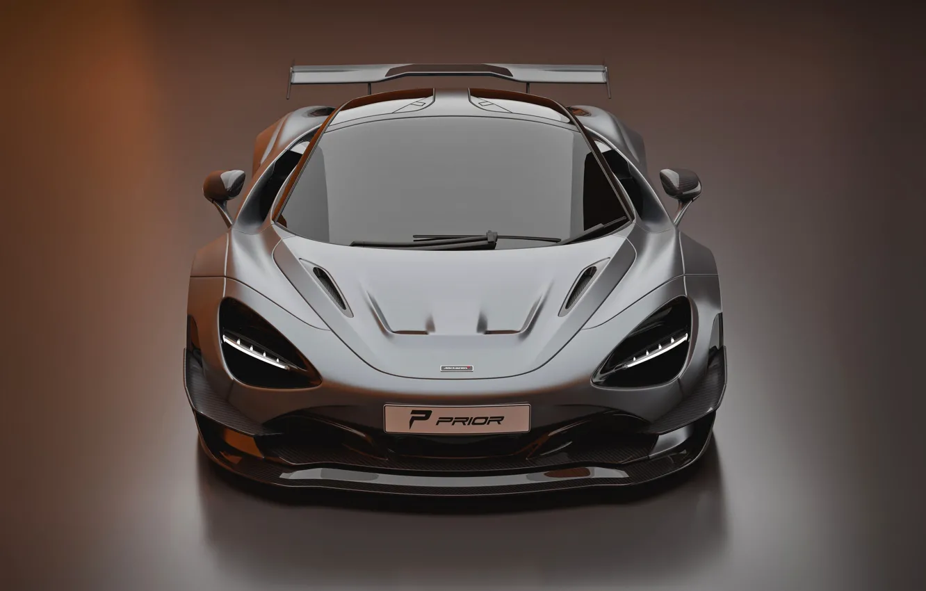 Photo wallpaper McLaren, front view, Prior Design, 2020, 720S, widebody kit