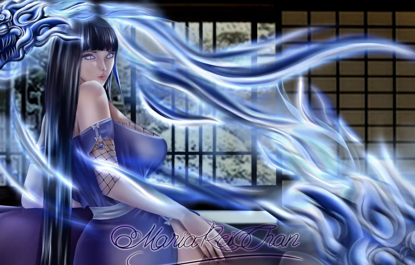 Photo wallpaper girl, magic, Naruto, Naruto, Hinata Hyuga