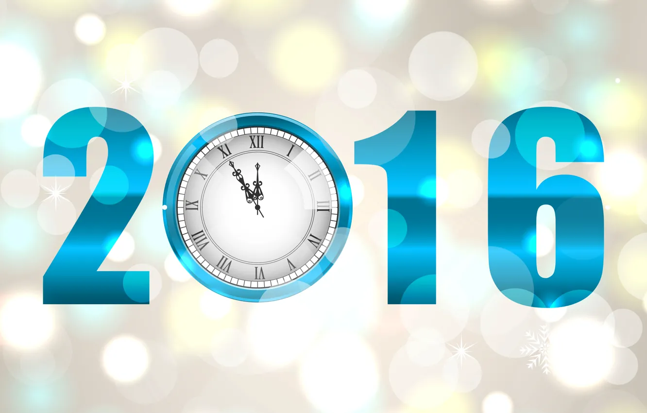 Photo wallpaper watch, New year, New Year, 2016