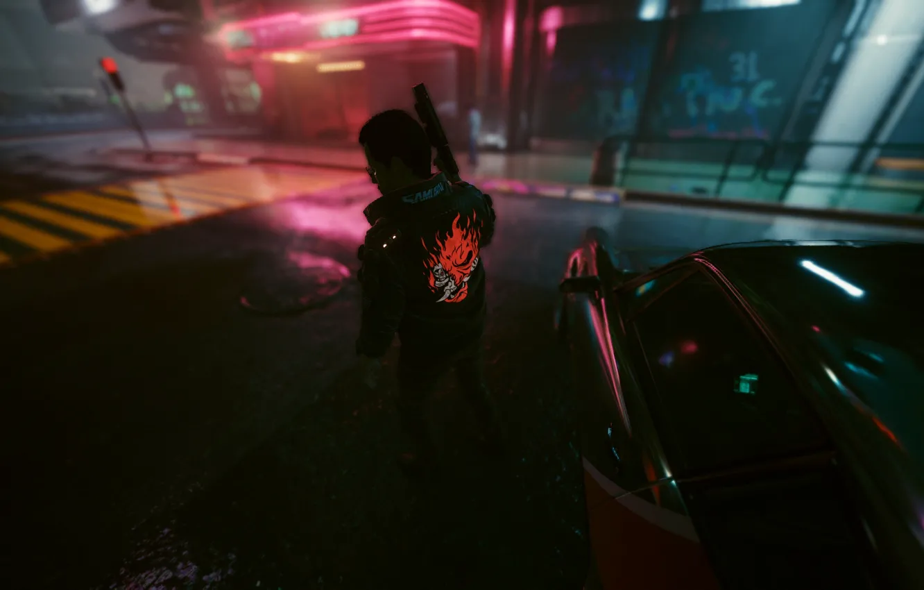 Photo wallpaper samurai, Cyberpunk 2077