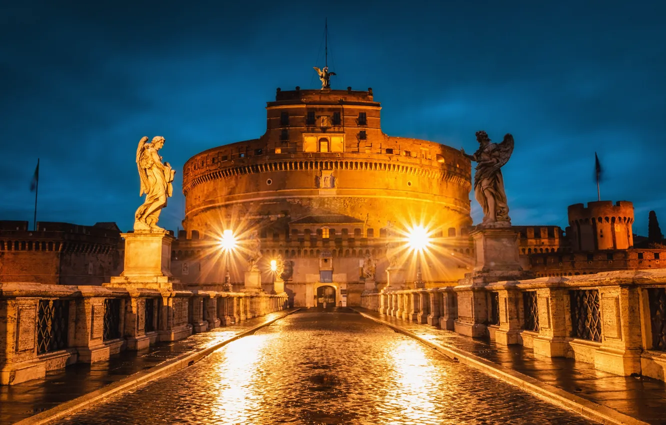 Photo wallpaper Rome, Italy, Castel Sant'angelo
