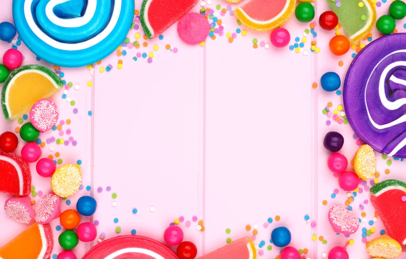 Photo wallpaper colorful, candy, sweets, lollipops, sweet, candy, lollipop