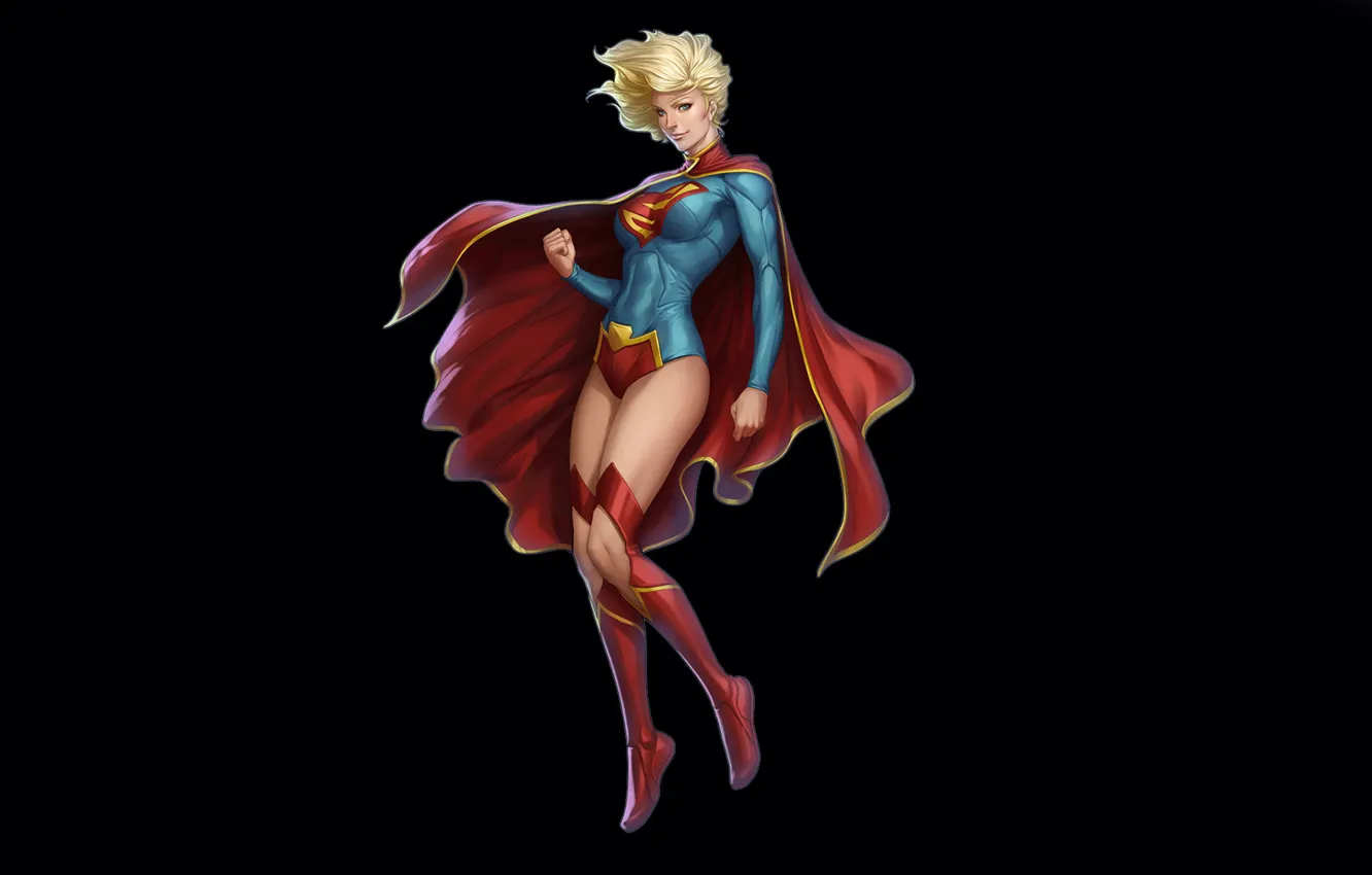 Photo wallpaper look, costume, cloak, DC Comics, Supergirl, Kara Zor-El