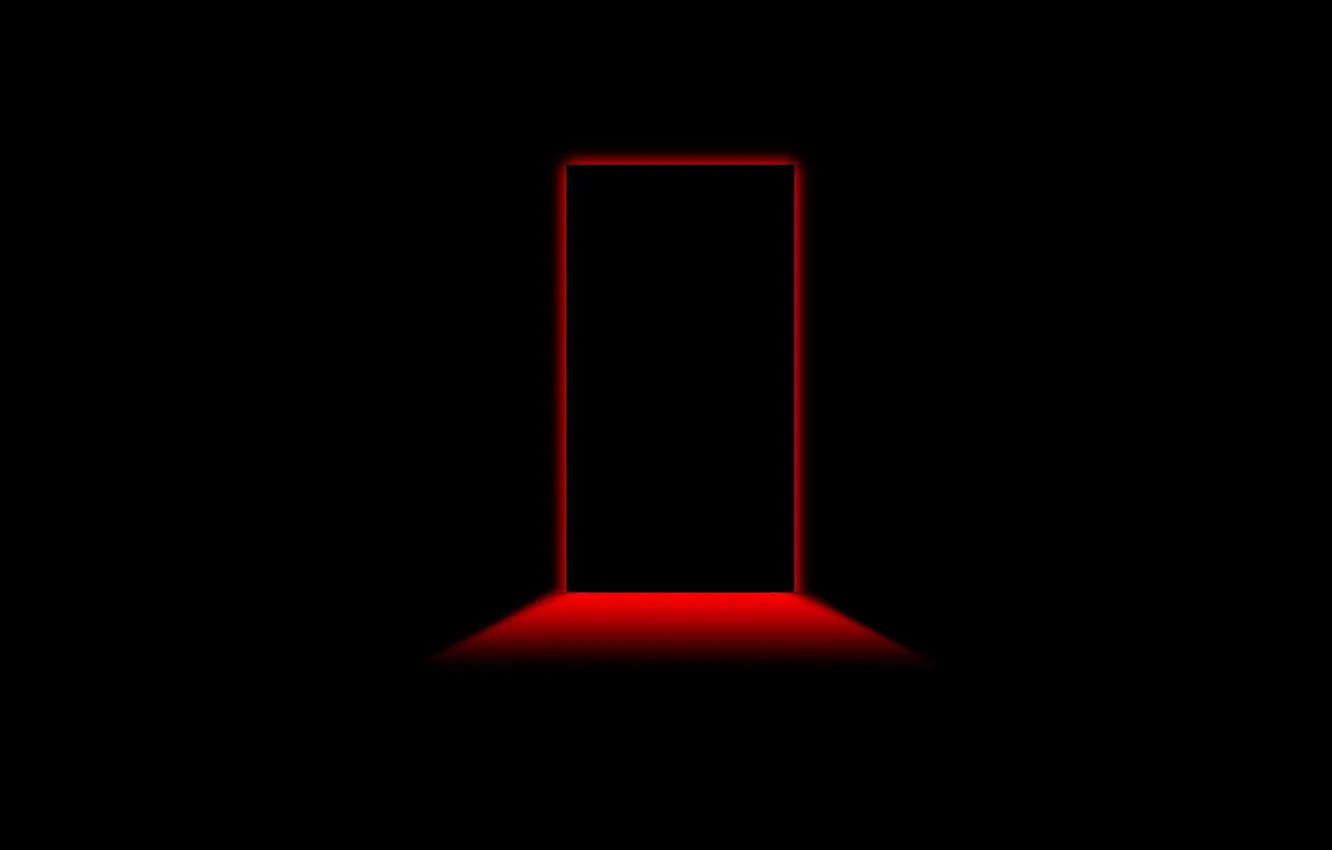 Photo wallpaper Red, Black, Light, The door, Background, Entrance