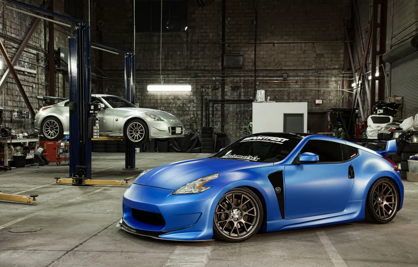 Photo wallpaper Auto, Tuning, Machine, Nissan, Garage, 350Z, 370Z