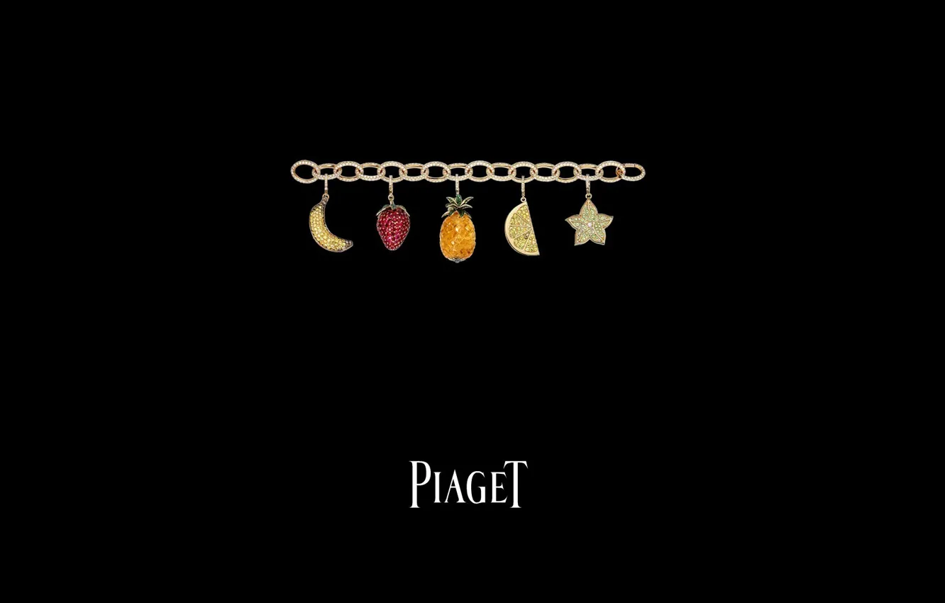 Photo wallpaper decoration, gold, bracelet, Piaget