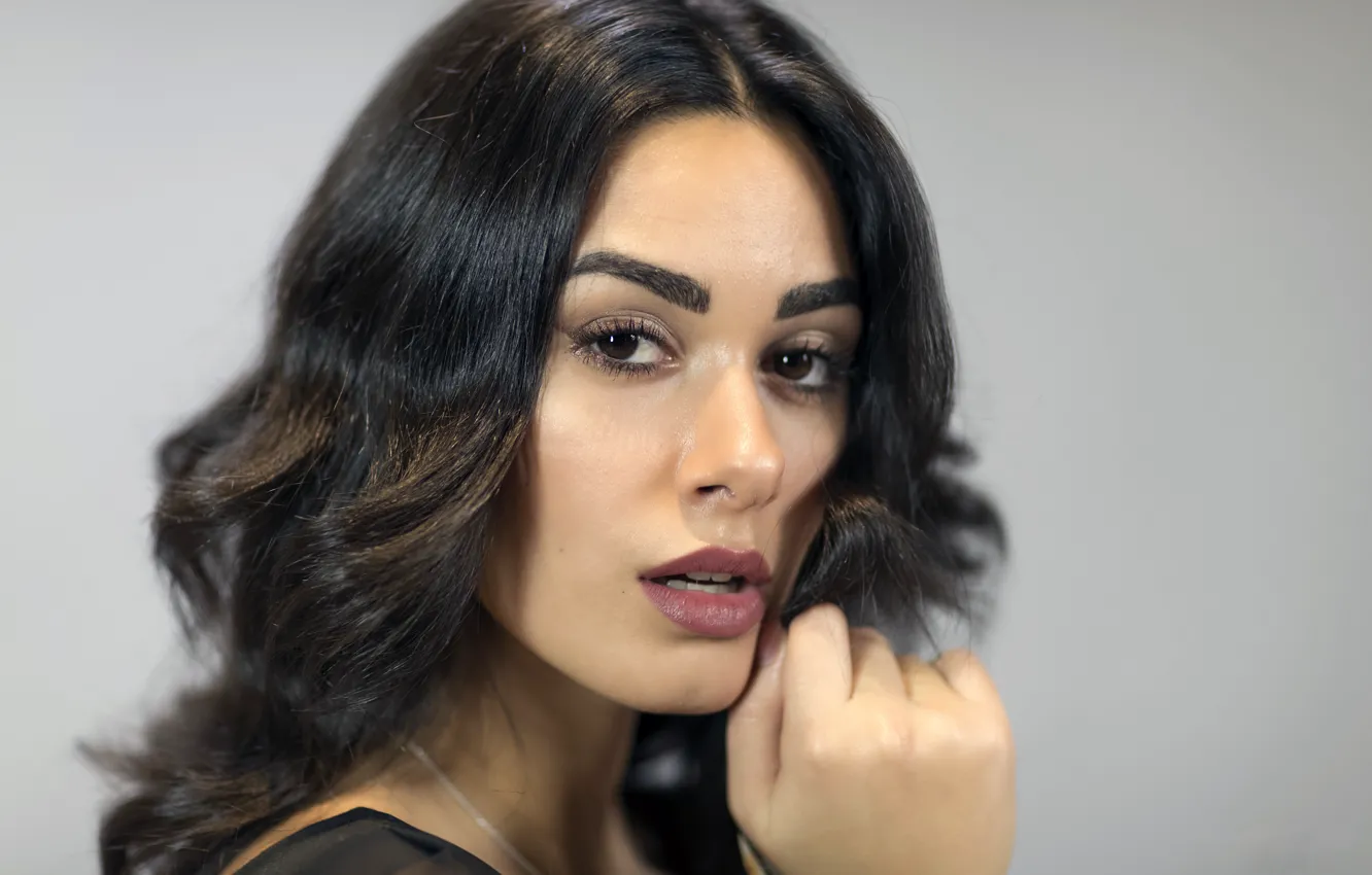 Photo wallpaper girl, portrait, brunette