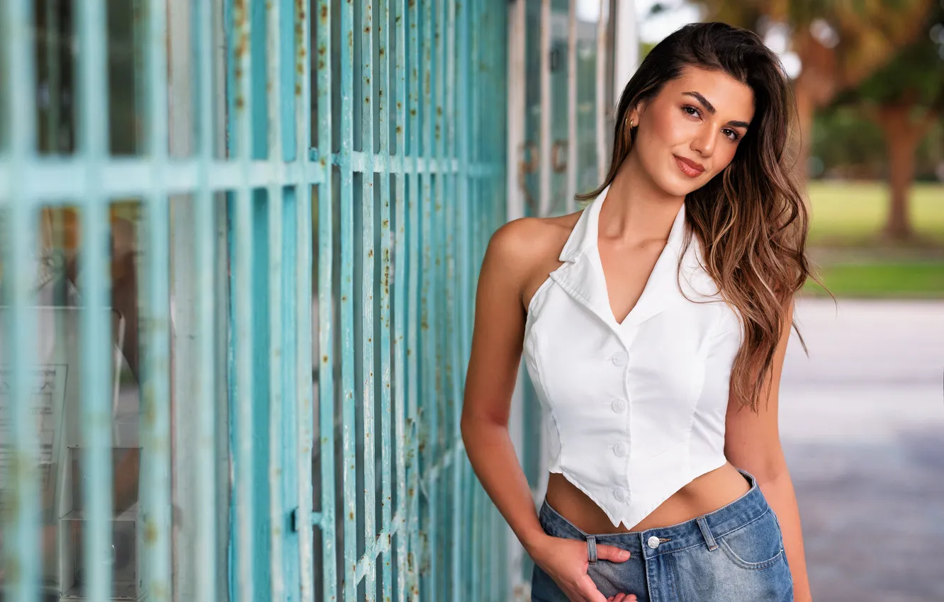 Photo wallpaper look, girl, smile, Veronica, Christopher Rankin